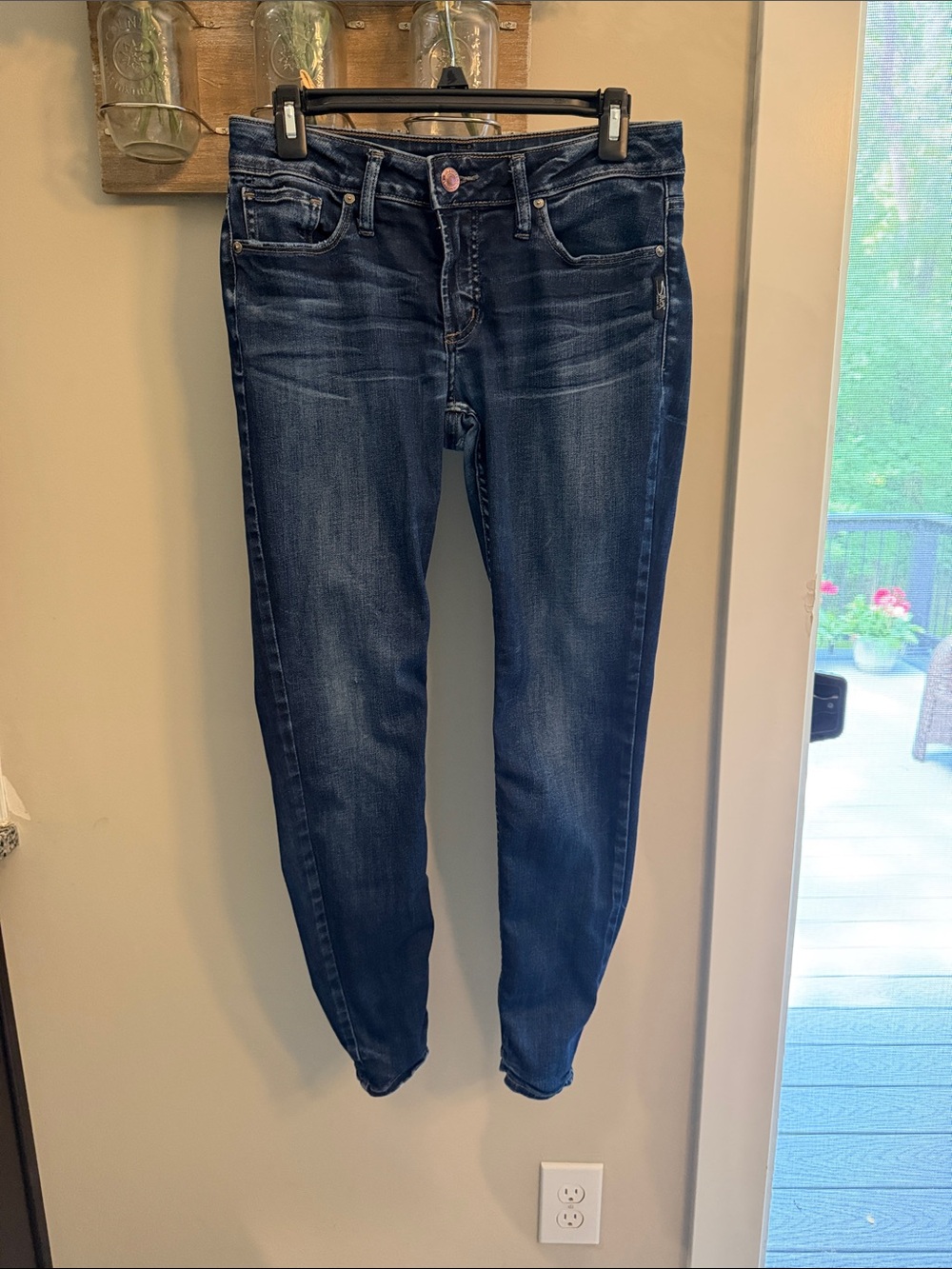 Silver Jeans Skinny Jeans in Dark Wash Blue